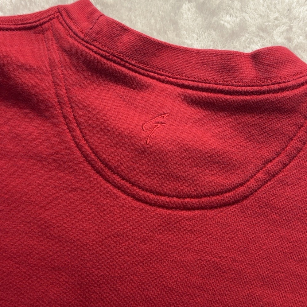 Cor Jesu Big Cotton Sweatshirt Mens M Red Crewneck Embroidered Spellout Pullover - Picture 9 of 12
